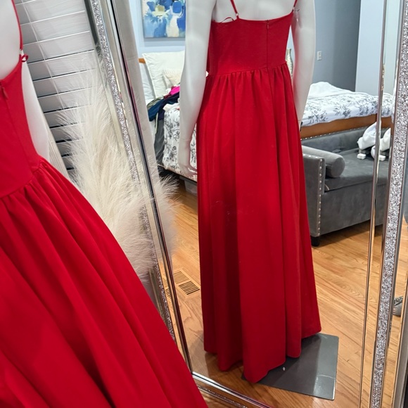 AKIRA Red Floral Maxi Dress - Picture 3 of 4